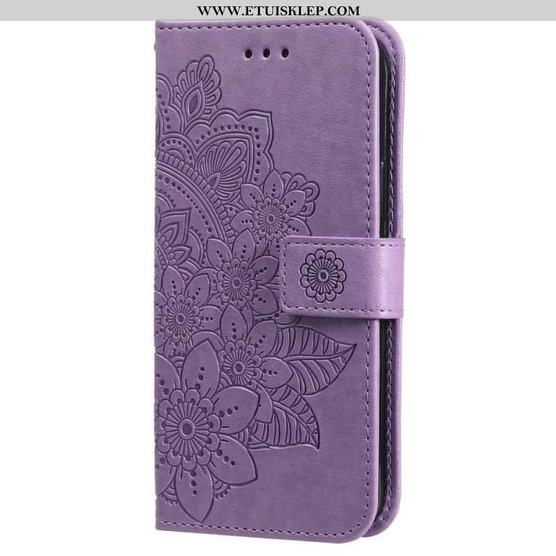 Etui Folio do Xiaomi Redmi Note 12 Pro z Łańcuch Mandala Kwiatowa Na Pasku